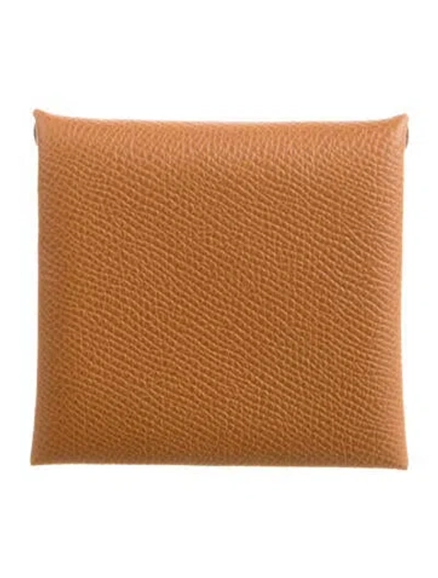 Pre-owned Hermes 2023 Bastia Coin Pouch In Brown