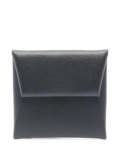 Pre-owned Hermes 2023 Bastia Coin Purse In Black