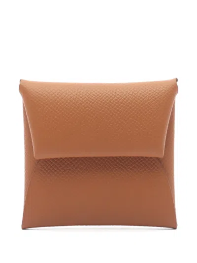 Pre-owned Hermes 2023 Bastia Coin Purse In Brown