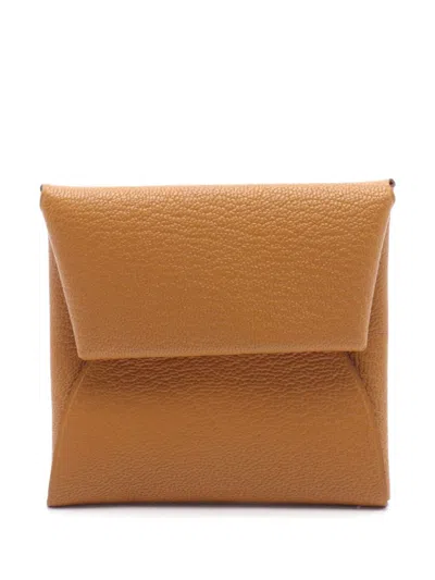 Pre-owned Hermes 2023 Bastia Coin Purse In Brown