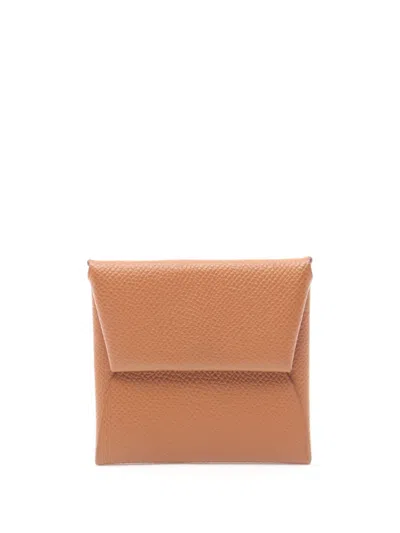Pre-owned Hermes 2023 Bastia Coin Purse In Brown