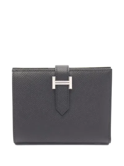 Pre-owned Hermes 2023 Bearn Bi-fold Wallet In Black