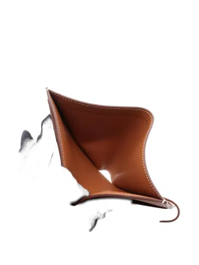 Pre-owned Hermes 2023 Bearn Compact Bi-fold Wallet In Brown