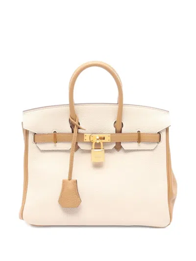 Pre-owned Hermes 2023 Birkin 25 Handbag In Neutral