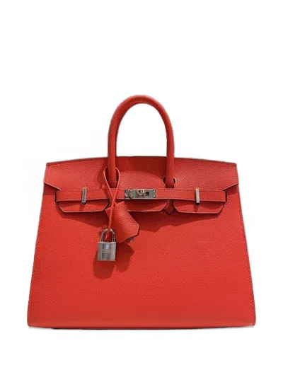 Pre-owned Hermes 2023 Birkin 25 Handbag In Red