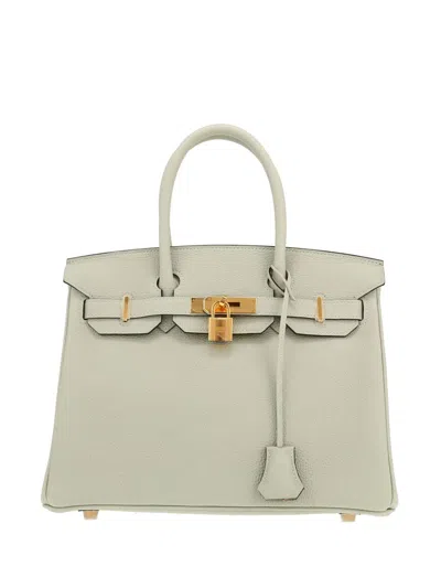 Pre-owned Hermes 2023 Birkin 30 Tote Bag In Grey