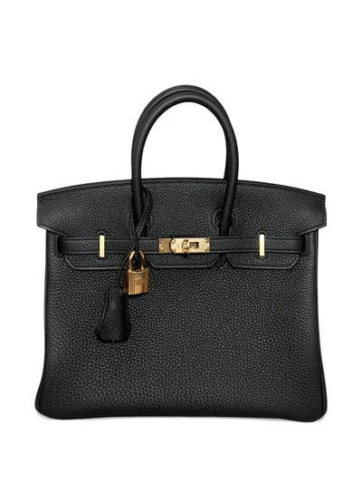 Pre-owned Hermes 2023 Birkin Calf Leather Handbag In Black
