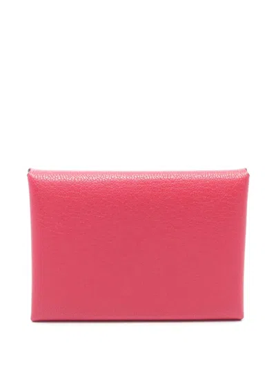 Pre-owned Hermes 2023 Calvi Duo Purse In Pink