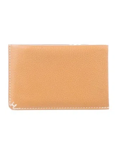 Pre-owned Hermes 2023 Card Holder In Brown