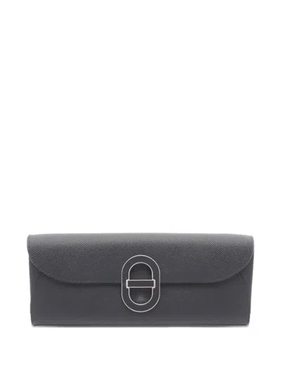 Pre-owned Hermes 2023 Chaîne D'ancre Too Go Clutch Bag In Black