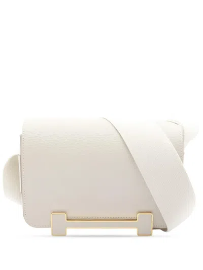 Pre-owned Hermes 2023 Chèvre Mysore Geta Shoulder Bag In White