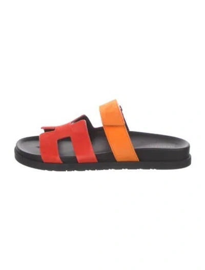 Pre-owned Hermes 2023 Chypre Slides In Multi