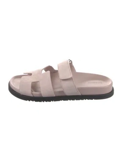 Pre-owned Hermes 2023 Chypre Slides In Purple