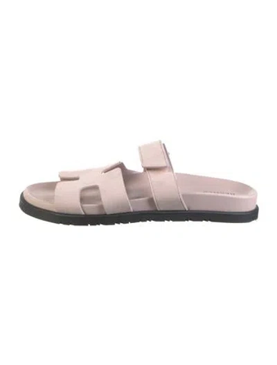 Pre-owned Hermes 2023 Chypre Slides In Purple