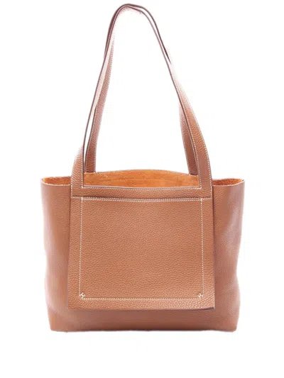 Pre-owned Hermes 2023 Clemence Cabasellier 31 Tote Bag In Brown