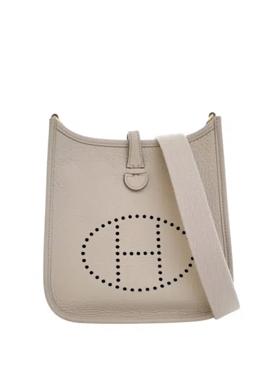 Pre-owned Hermes 2023 Clemence Evelyne I Tpm 16 Crossbody Bag In Gray