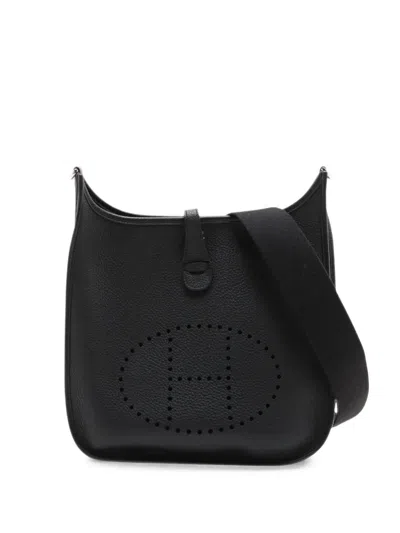 Pre-owned Hermes 2023 Clemence Evelyne Iii 29 Crossbody Bag In Black