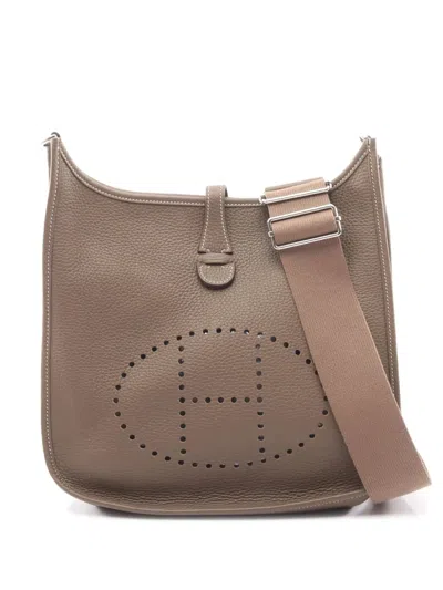 Pre-owned Hermes 2023 Clemence Evelyne Iii 29 Crossbody Bag In Gray