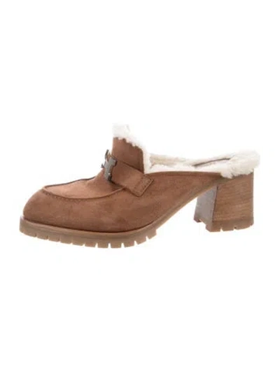 Pre-owned Hermes 2023 Constance Flore 60 Mules In Neutrals