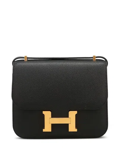 Pre-owned Hermes 2023 Constance Shoulder Bag In Black