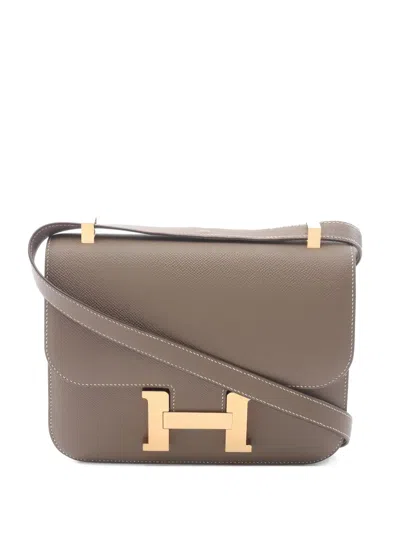 Pre-owned Hermes 2023 Constance Shoulder Bag In Brown