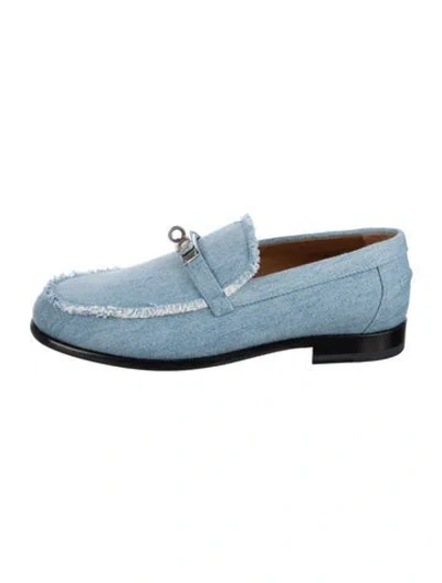 Pre-owned Hermes 2023 Destin Loafers In Blue