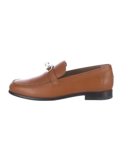 Pre-owned Hermes 2023 Destin Loafers In Brown