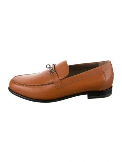Pre-owned Hermes 2023 Destin Loafers In Brown