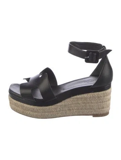 Pre-owned Hermes 2023 Elda Espadrilles In Black
