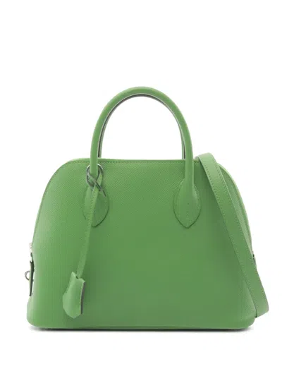 Pre-owned Hermes 2023 Epsom 1923 Bolide 25 Satchel In 绿色