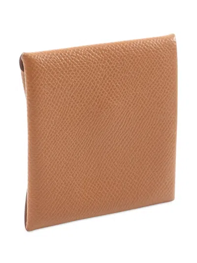 Pre-owned Hermes 2023 Epsom Bastia Coin Pouch In Brown