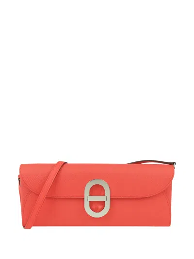 Pre-owned Hermes 2023 Epsom Chaine D Ancre To Go Wallet Crossbody Bag In Pink