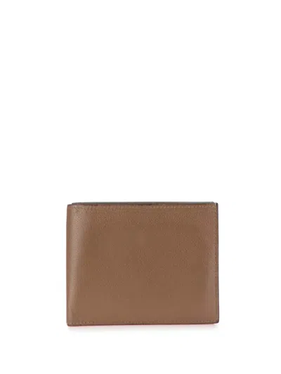 Pre-owned Hermes 2023 Epsom Citizen Twill Compact Wallet Small Wallets In Brown