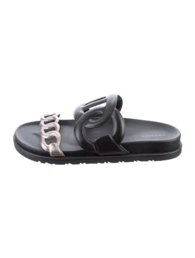 Pre-owned Hermes 2023 Extra Slides In Black