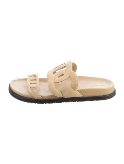 Pre-owned Hermes 2023 Extra Slides In Neutral