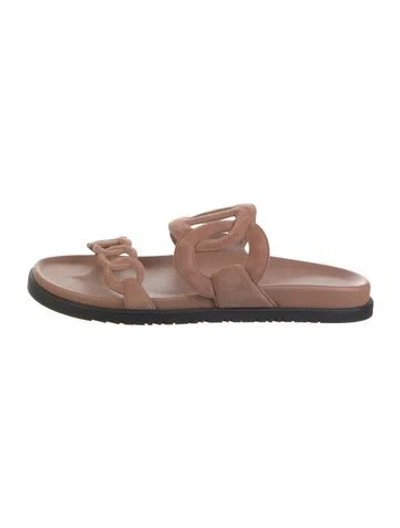 Pre-owned Hermes 2023 Extra Slides In Neutral