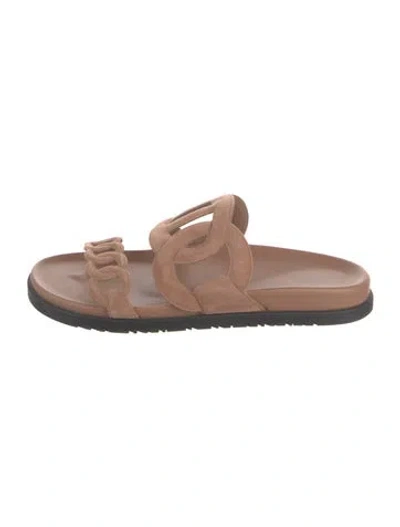 Pre-owned Hermes 2023 Extra Slides In Neutral