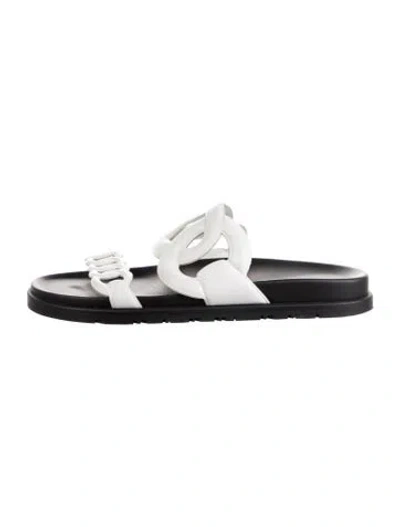 Pre-owned Hermes 2023 Extra Slides In White