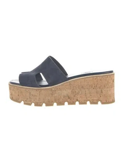 Pre-owned Hermes 2023 Eze 30 Slides In Blue