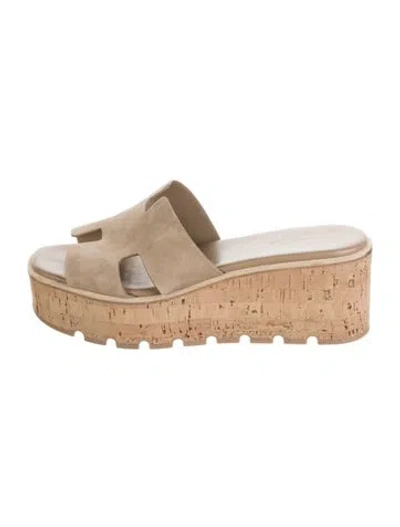 Pre-owned Hermes 2023 Eze 30 Slides In Neutrals