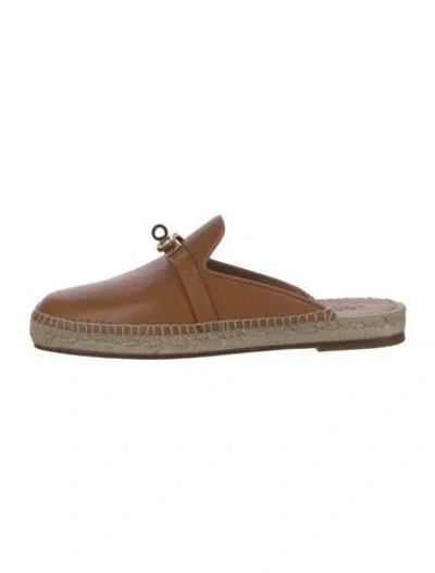 Pre-owned Hermes 2023 Feria Espadrilles In Brown