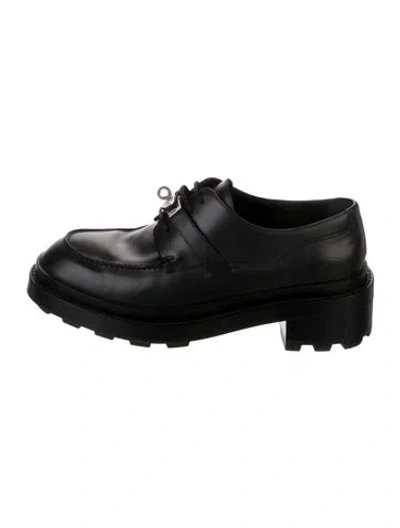 Pre-owned Hermes 2023 First Derby Oxfords In Black