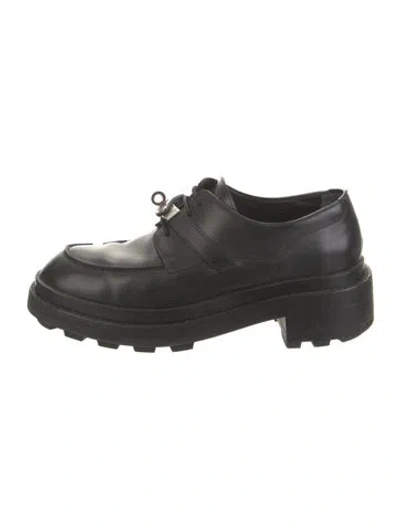 Pre-owned Hermes 2023 First Oxfords In Black