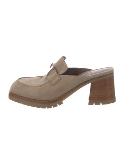 Pre-owned Hermes 2023 Flore 60 Mules In Neutrals