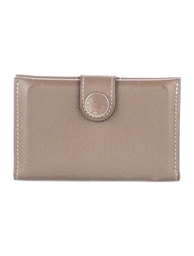 Pre-owned Hermes 2023 French Purse In Gray