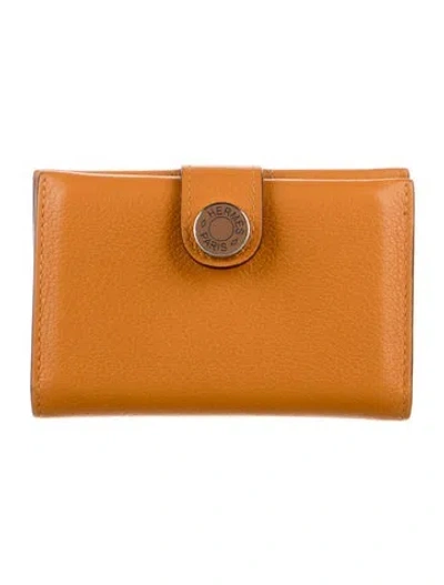 Pre-owned Hermes 2023 French Purse In Orange
