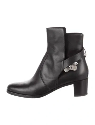 Pre-owned Hermes 2023 Frenchie 50 Boots In Black