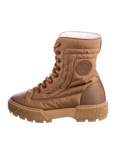 Pre-owned Hermes 2023 Fresh Combat Boots In Brown