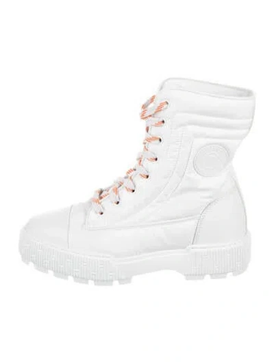 Pre-owned Hermes 2023 Fresh Lace-up Boots In White