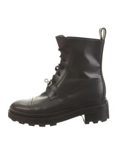 Pre-owned Hermes 2023 Funk Combat Boots In Black